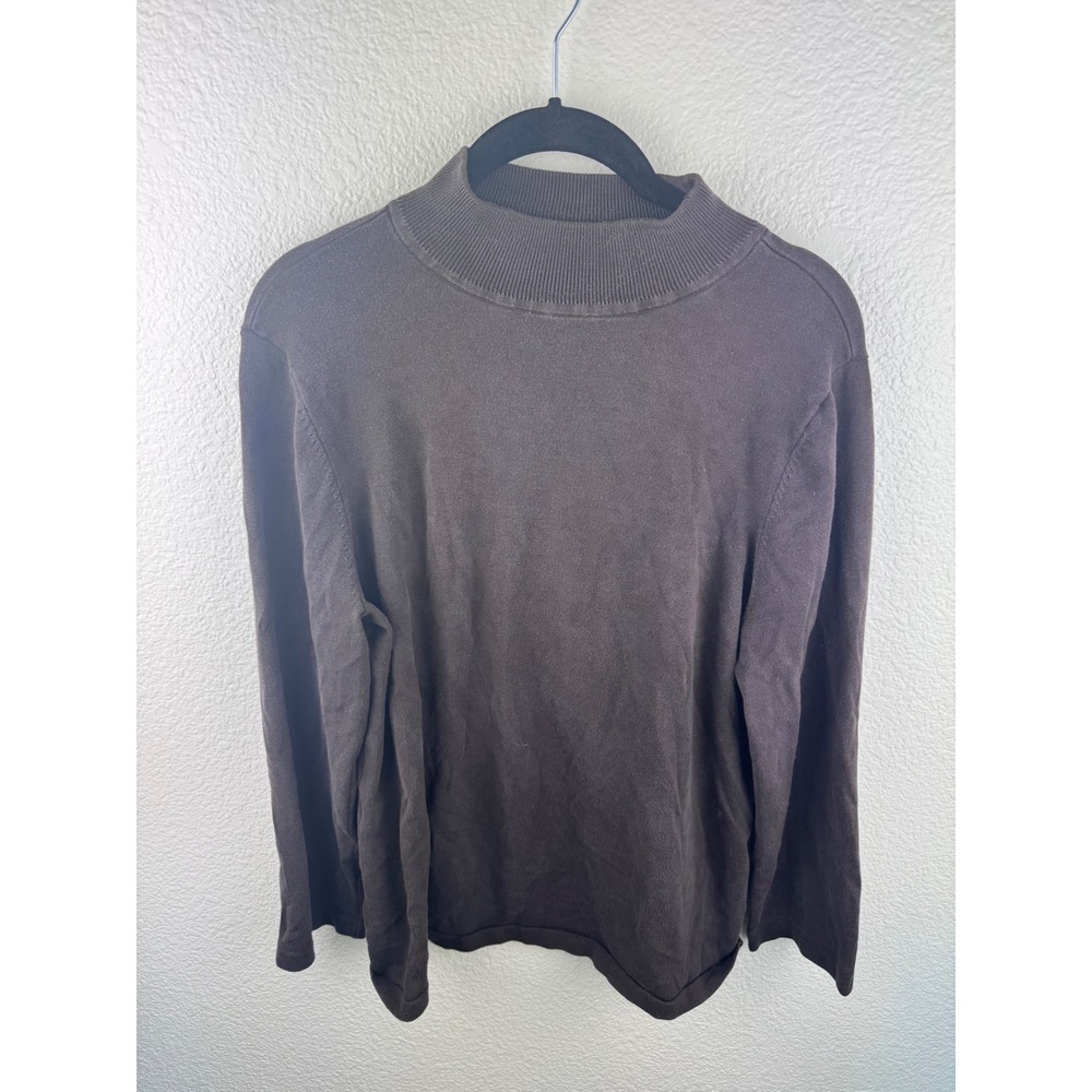 Pendleton Mock Neck Long Sleeve Sweater‎ Size L Silk Minimalist Luxury